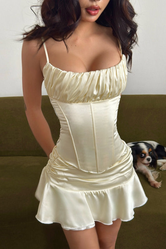 Bianca Rückenfreies Cami-Top mit Rüschenrock Set