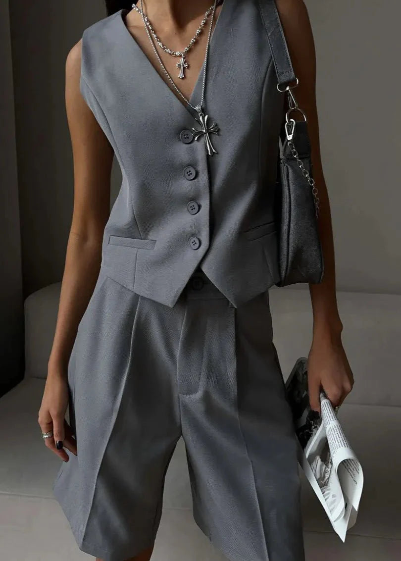 Bianca Tailored Vest & Bermuda Shorts Set
