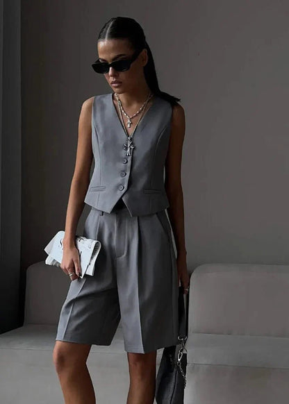 Bianca Tailored Vest & Bermuda Shorts Set