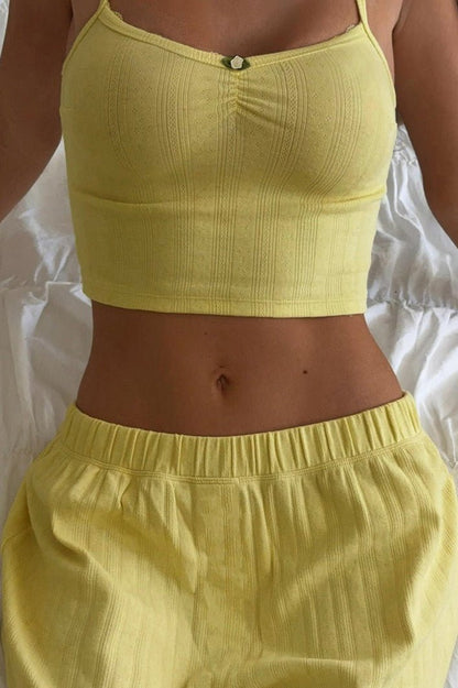 Celeste Soft Lockeres Cami-Top und Hose Zweiteiler Set