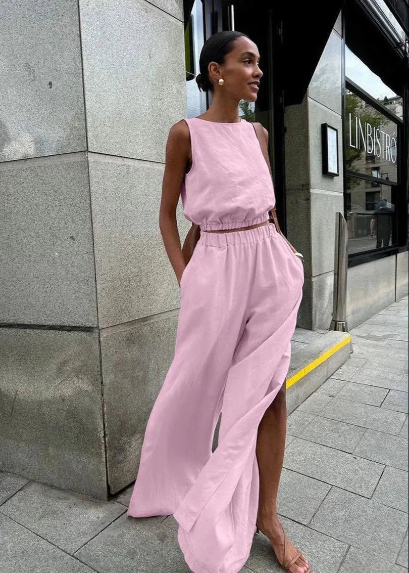 Celeste Wide-Leg Palazzo-Set