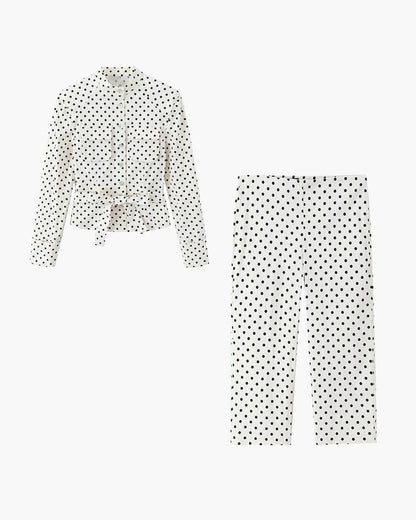 Cherry Punktjacke & Caprihosen-Set