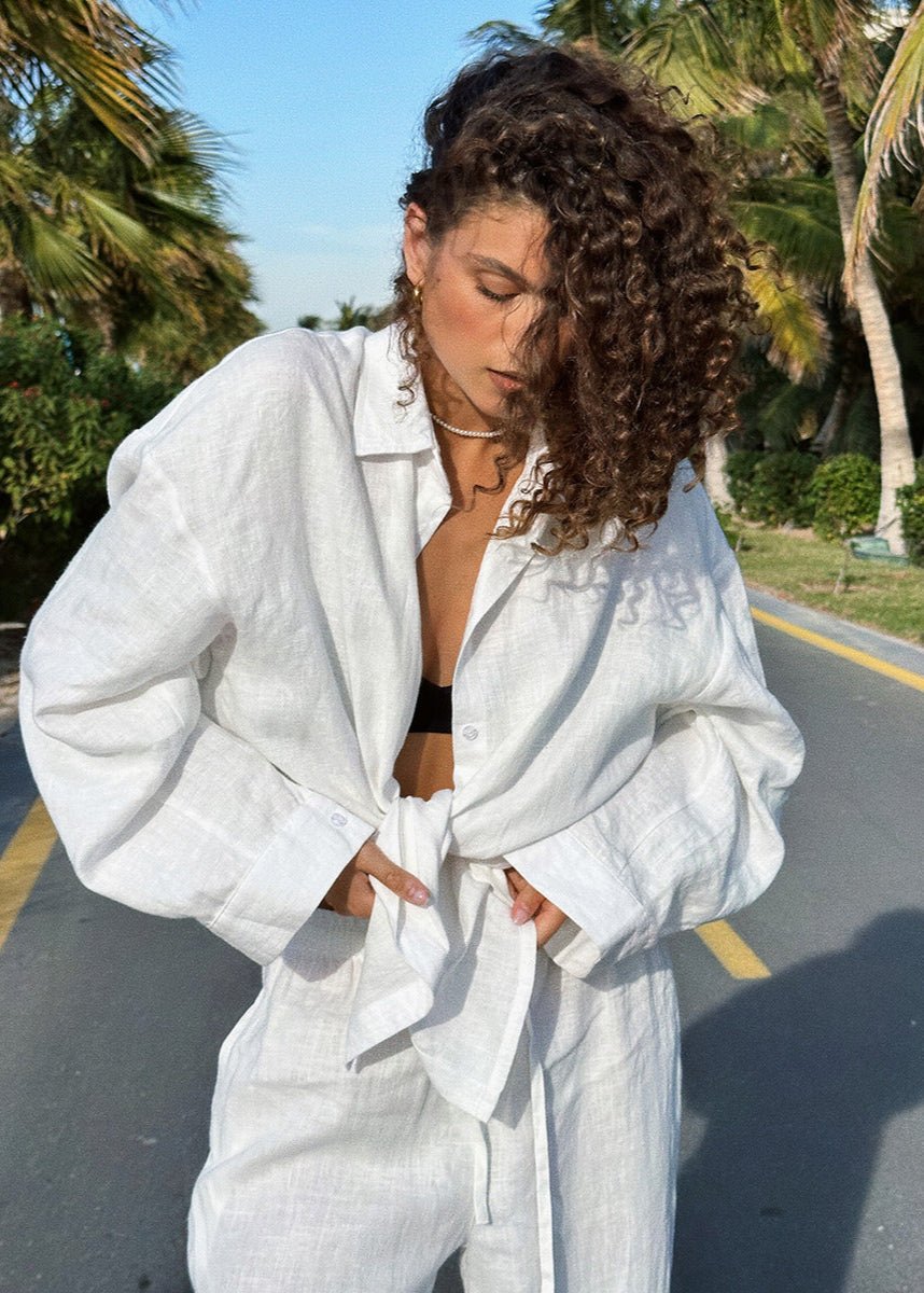 Sophia Baumwollhemd & Loungehose Set