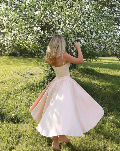 Mary Spaghetti Strap Midi Dress