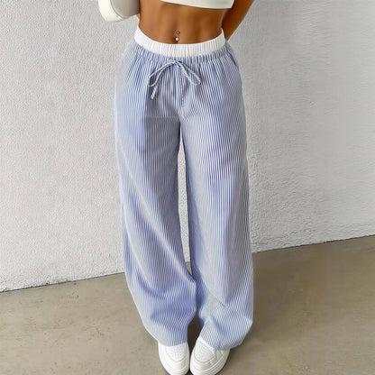 Beatrice Gestreifte Gerade Freizeithose