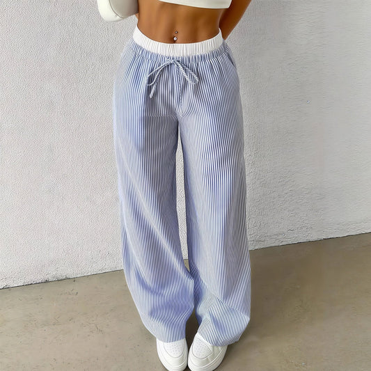 Beatrice Gestreifte Gerade Freizeithose