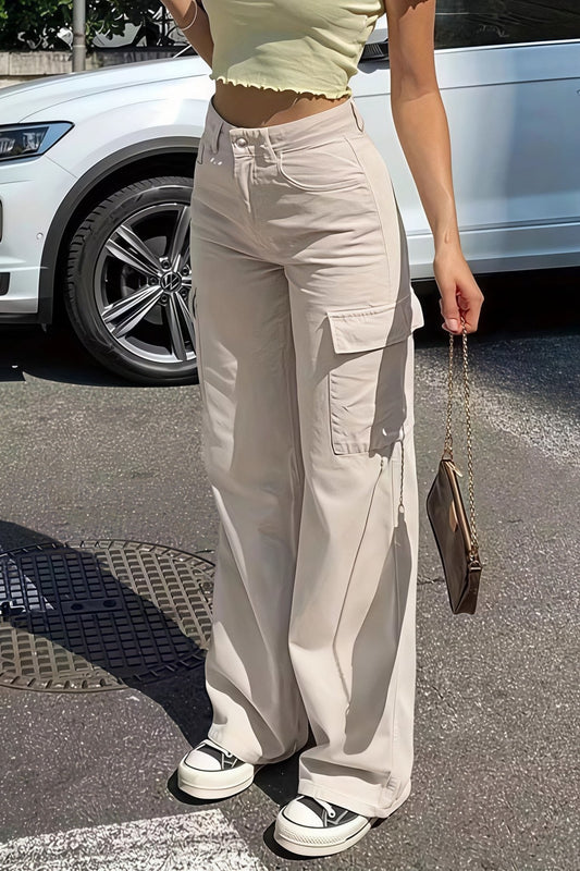 Bianca Cargo-Hose mit Taschen, gerade