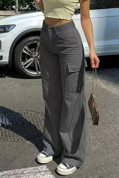 Bianca Cargo-Hose mit Taschen, gerade