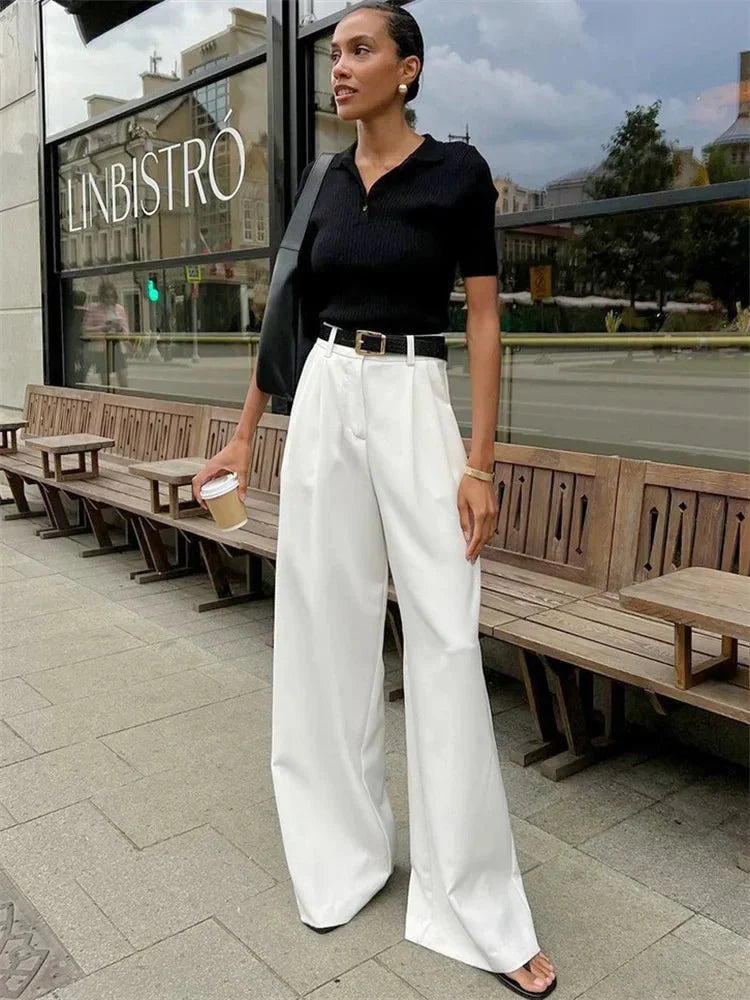 Celia High-Waist Weite Hose