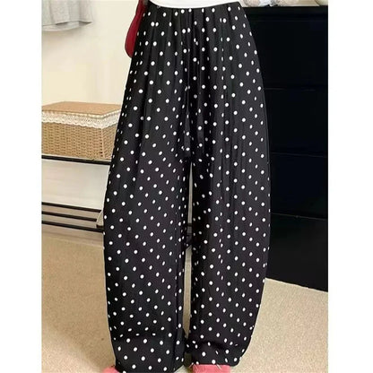 Elizabeth Polka Dot Weite Leinenhose