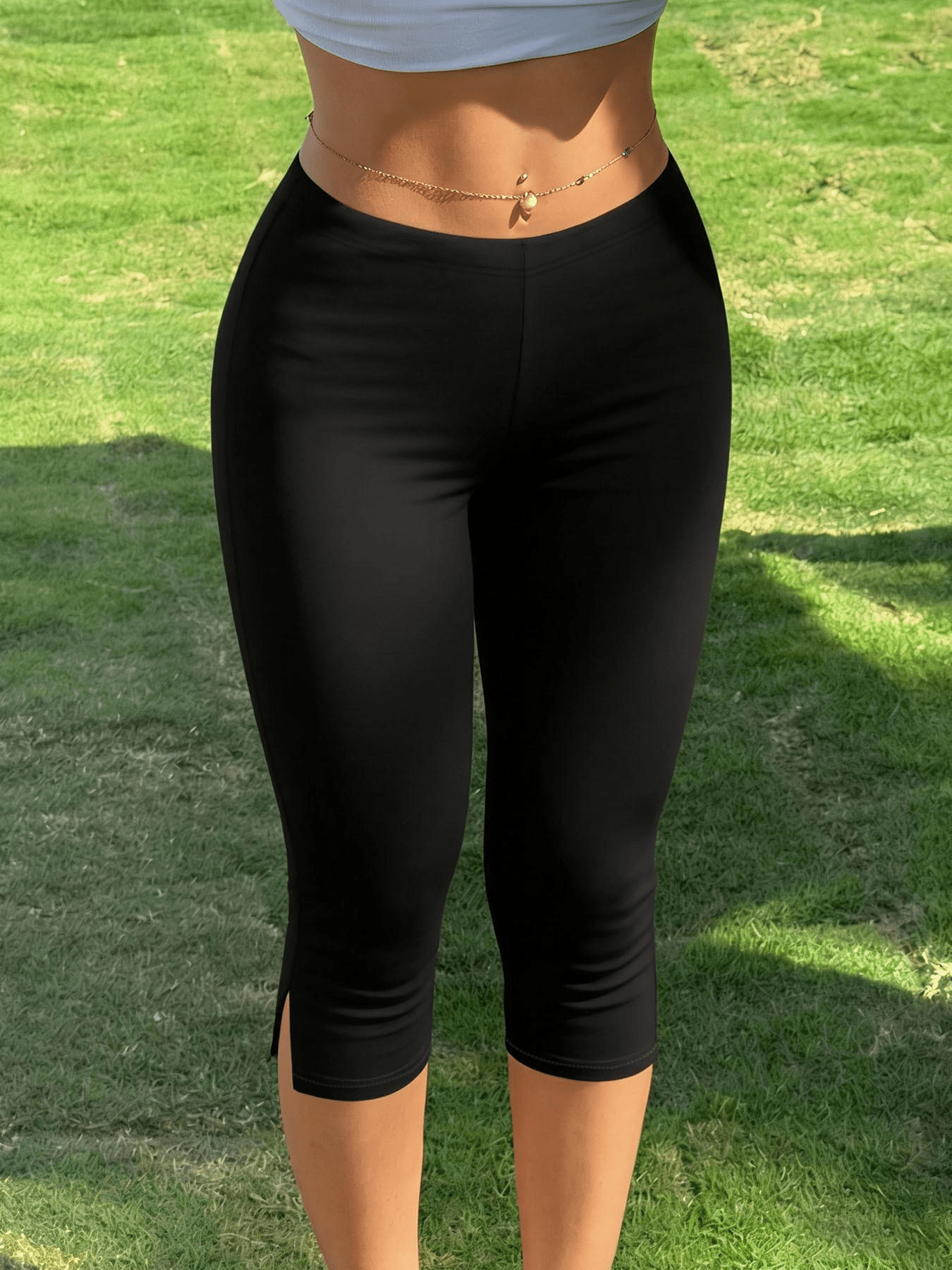 Halia Capri-Leggings mit Schlitzsaum