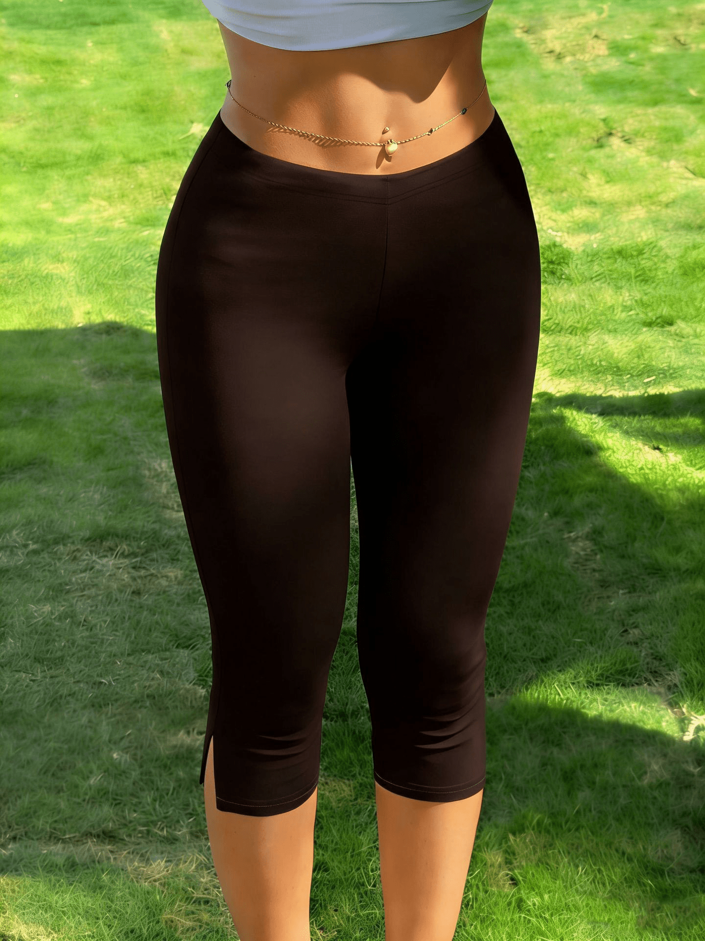 Halia Capri-Leggings mit Schlitzsaum