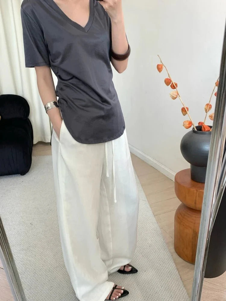 Kendall Weite Leinenhose