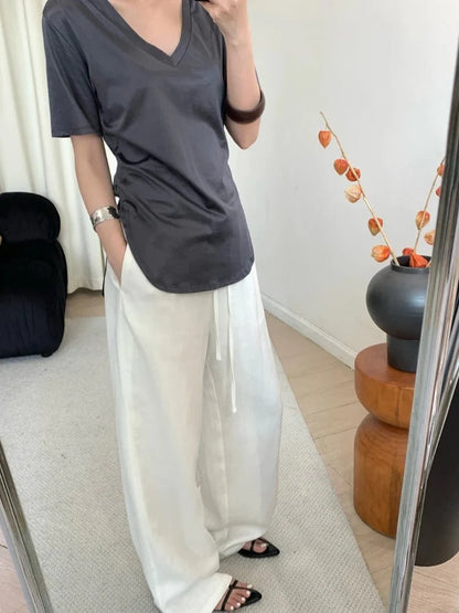 Kendall Weite Leinenhose