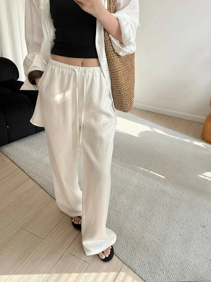 Kendall Weite Leinenhose