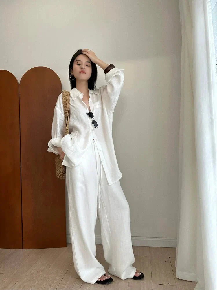 Kendall Weite Leinenhose