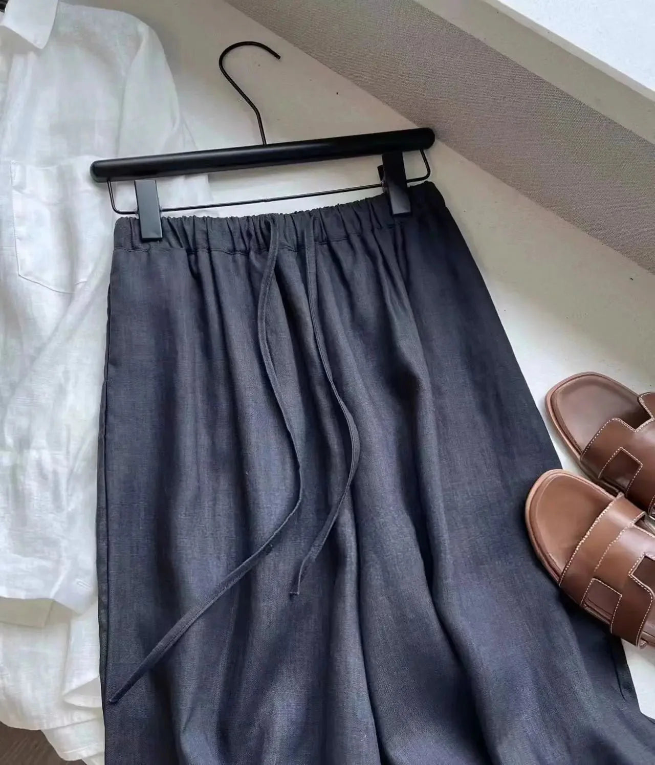 Kendall Weite Leinenhose