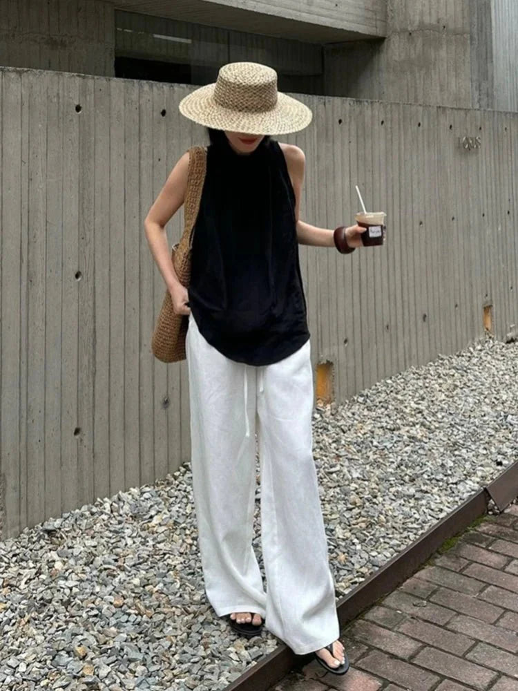 Kendall Weite Leinenhose