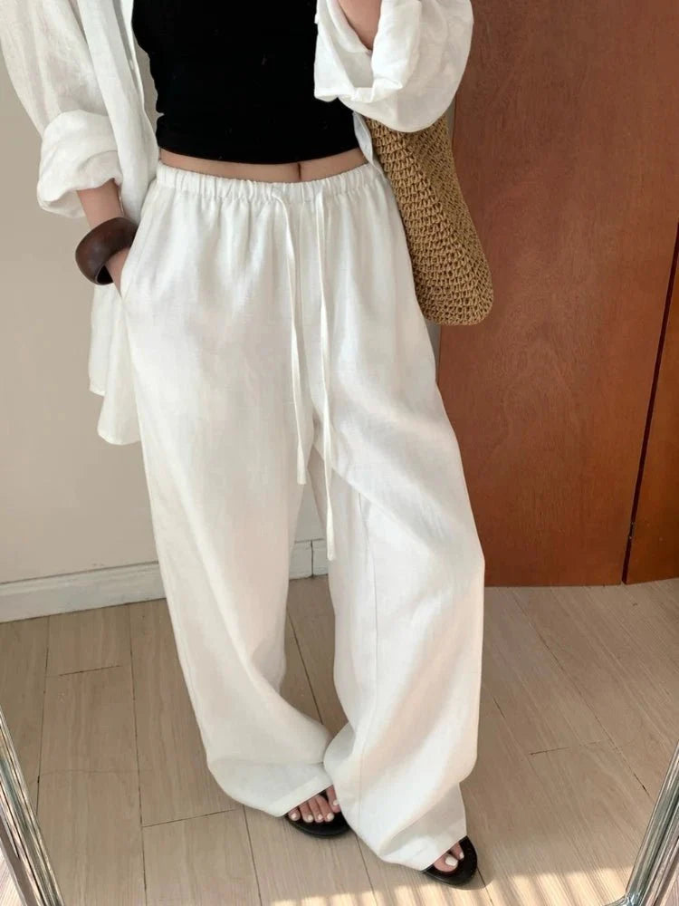 Kendall Weite Leinenhose