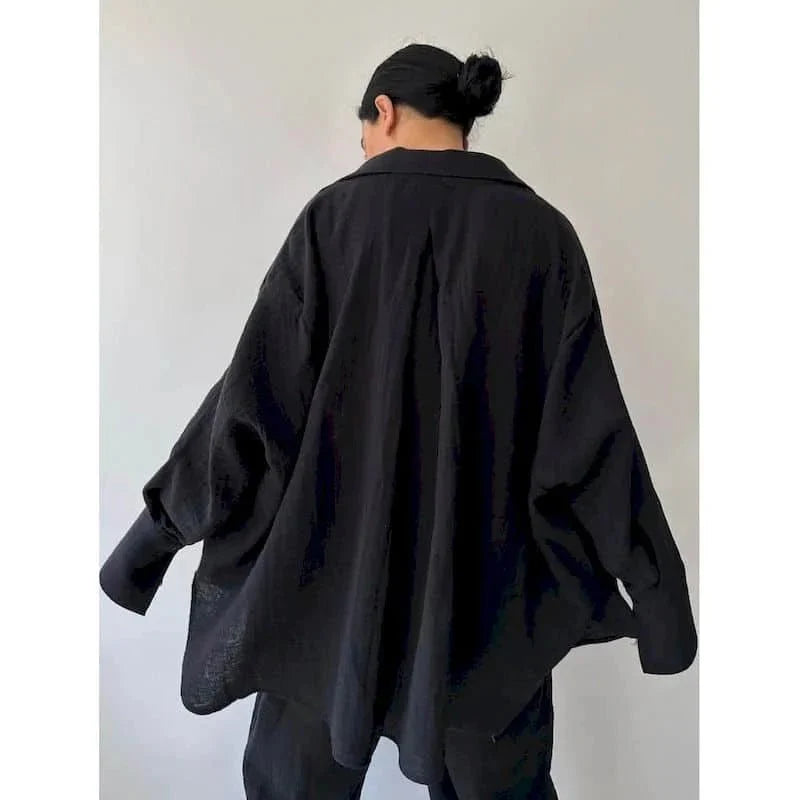 Frances Bluse mit Revers, Langarm & Hosen-Set