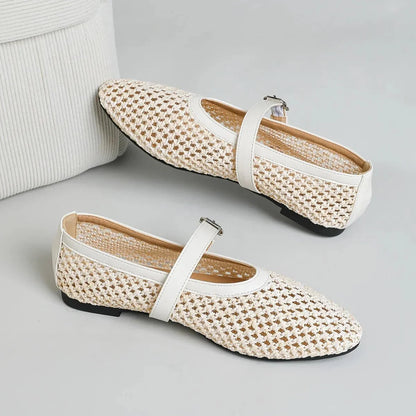 Beatrice Mary-Janes mit Hohlflechtung