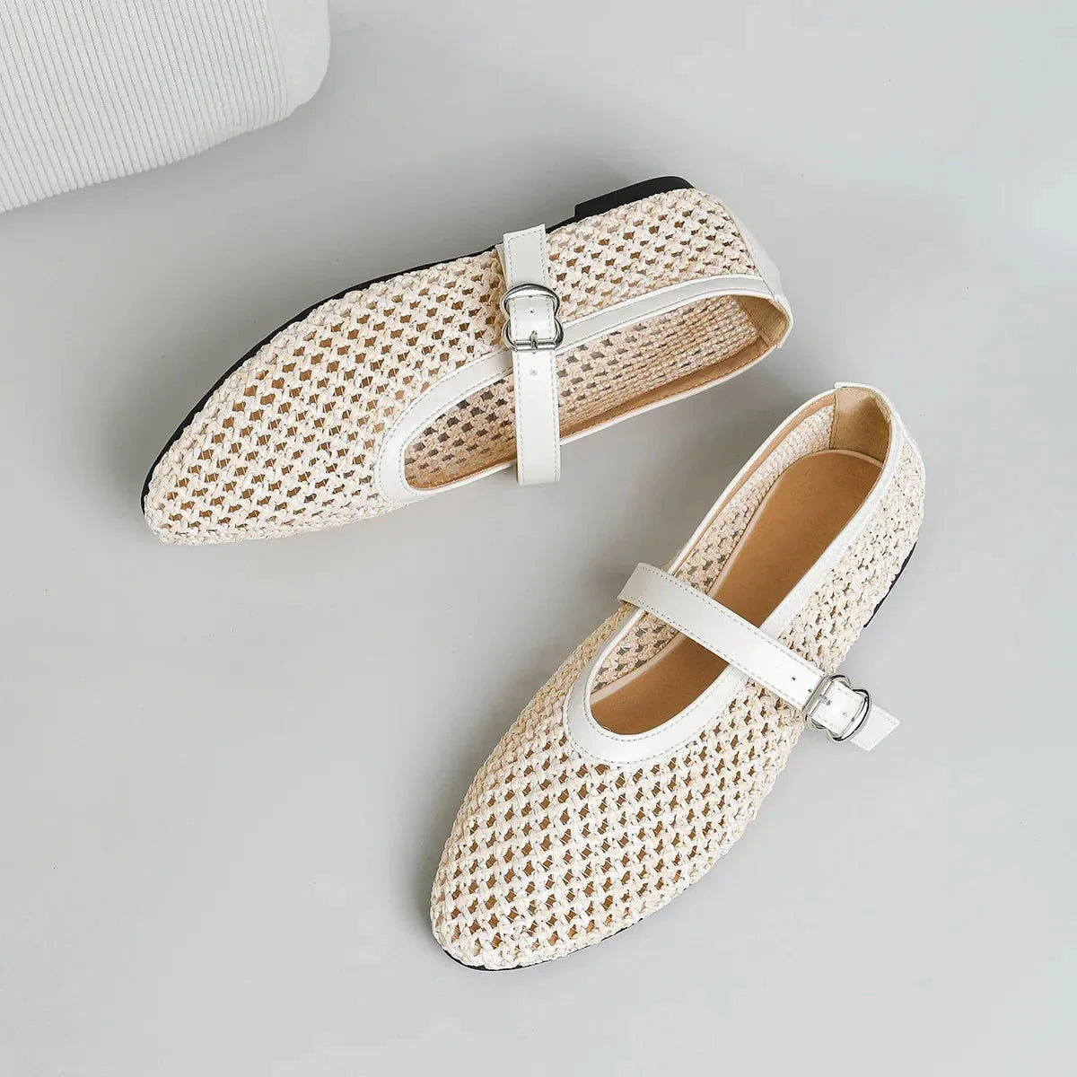 Beatrice Mary-Janes mit Hohlflechtung