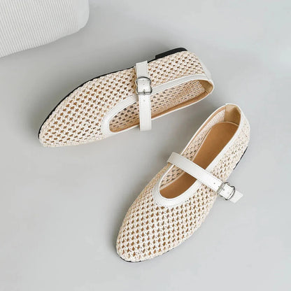 Beatrice Mary-Janes mit Hohlflechtung
