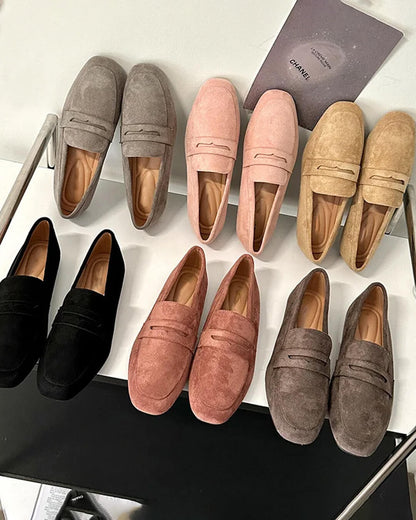 Bianca Suede Slip-On Loafers