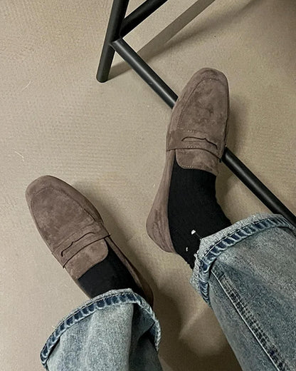 Bianca Suede Slip-On Loafers