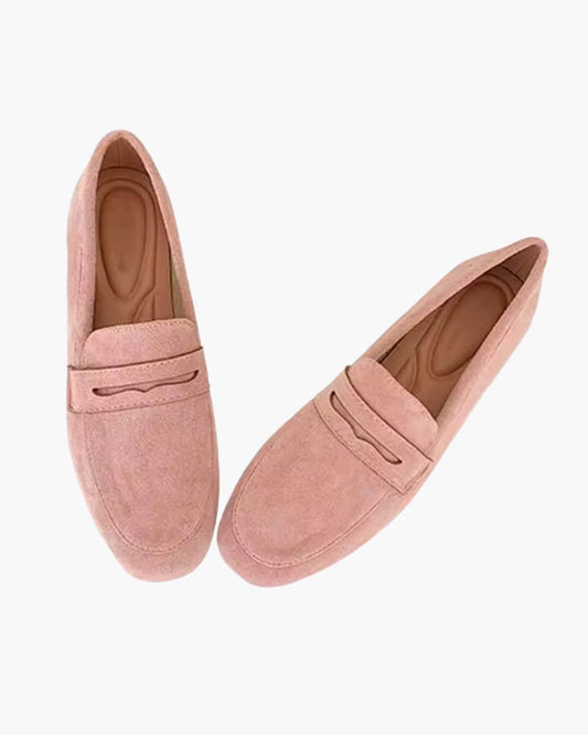 Bianca Slip-On-Loafer aus Wildleder