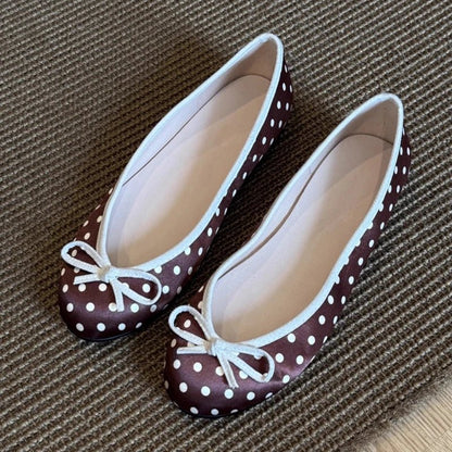 Georgette Polka Dot Ballerinas