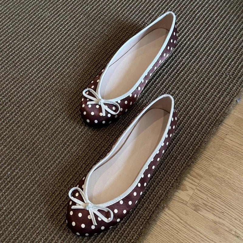 Georgette Polka Dot Ballerinas