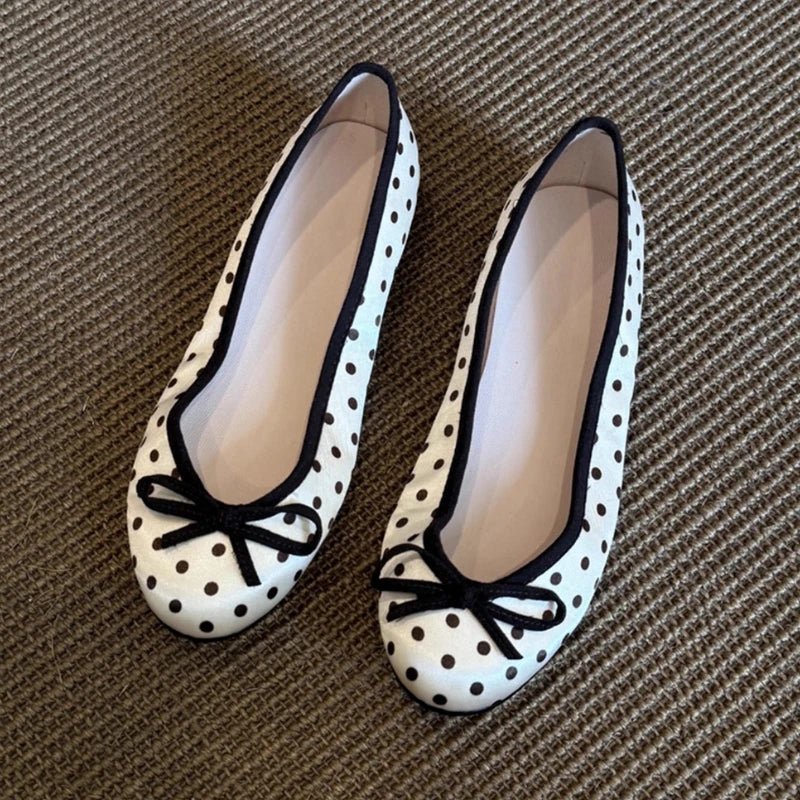 Georgette Polka Dot Ballerinas