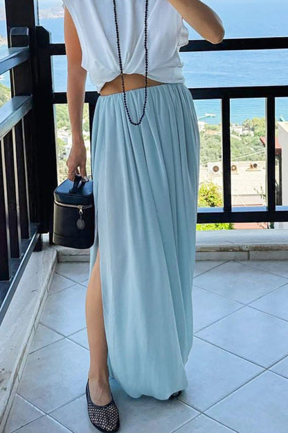 Celeste Chiffon Maxi Skirt with Flowing Cut