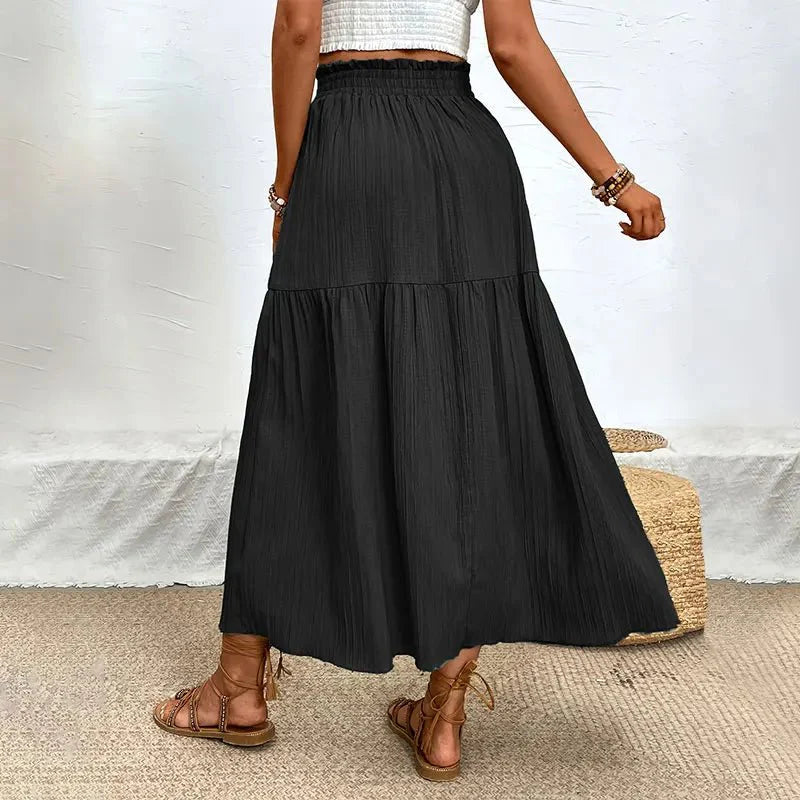Maia Bohemian Ruffle Midi Skirt