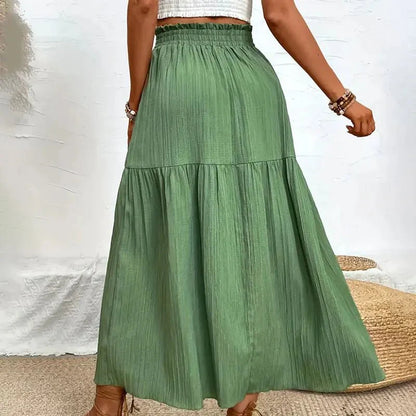 Maia Bohemian Ruffle Midi Skirt