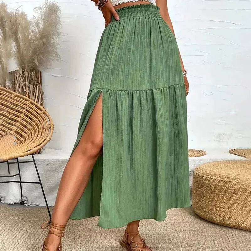 Maia Bohemian Ruffle Midi Skirt