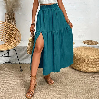 Maia Bohemian Ruffle Midi Skirt