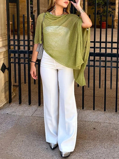 Celeste Strickponcho mit Fledermausärmeln