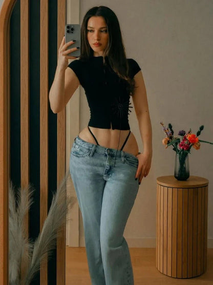 Kalia Quasten-Applikation Crop Top