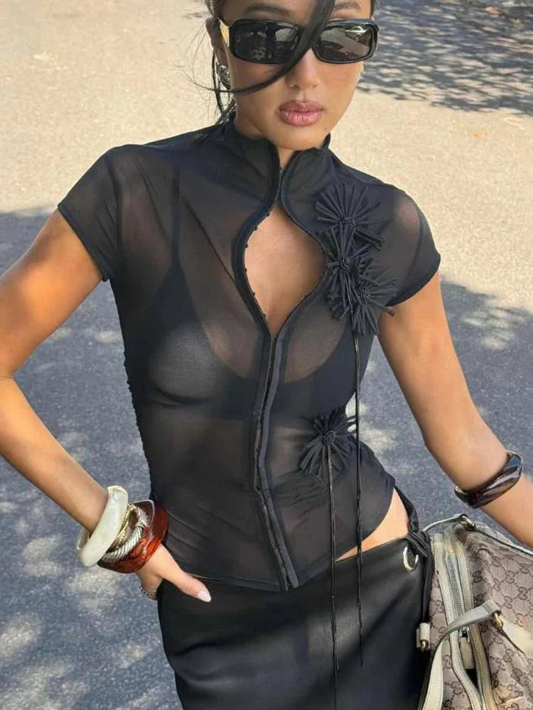 Kalia Quasten-Applikation Crop Top