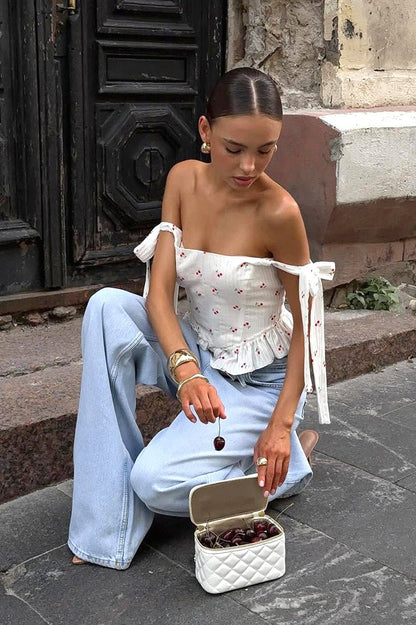 Fabia Rüschen Off-Shoulder Top