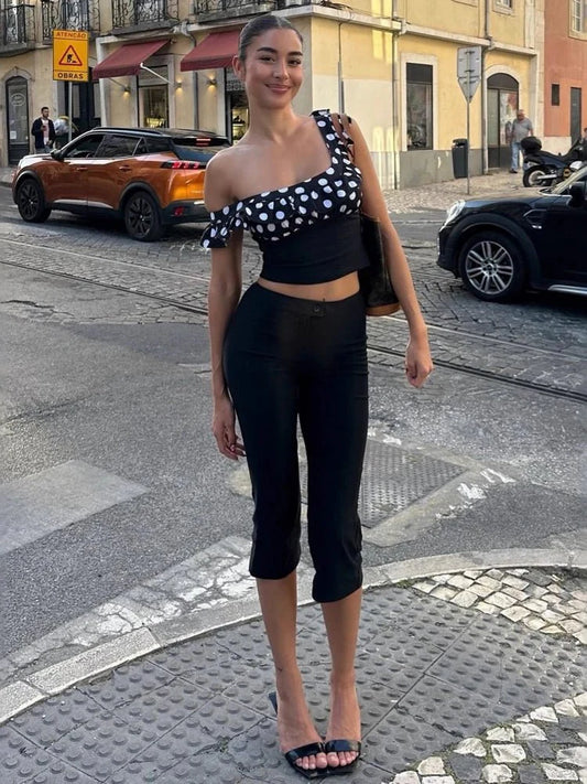 Juliette schwarze Caprihosen