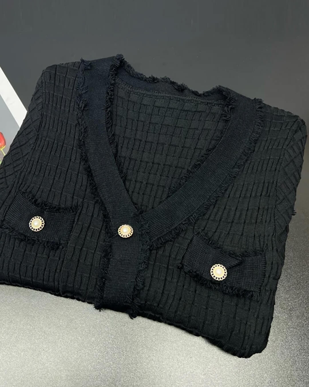 Valentina Strickkleid mit V-Ausschnitt