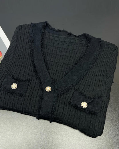 Valentina Strickkleid mit V-Ausschnitt